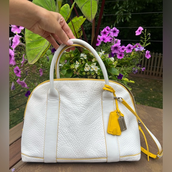 Coach Bleeker Edgepaint Leather Preston Satchel Bag!